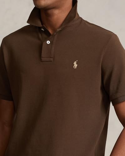 Image of POLO RALPH LAUREN Men's New Classic Fit Polo Shirt (US, Alpha, X-Large, Regular, Regular, Nutmeg Brown)