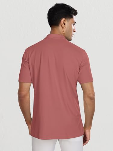 Image of BULLMER Trendy Solid Zipper Collar /Polo Neck Tshirt for Men
