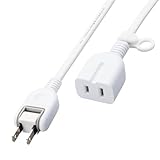 エレコム 電源タップ 延長コード 1m 1口 ほこり防止シャッター付き 極性対応 (N極) 3ピンプラグ接続可能 スイング式プラグ採用 熱硬化性樹脂採用 ホワイト ECT-4210WH