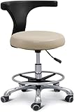Generisch Zahnarztstuhl, medizinischer Zahnarzthelfer, 360° drehbare Armlehne, PU-Leder-Sattel, Salonstuhl, höhenverstellbar, A1, Einheitsgröße