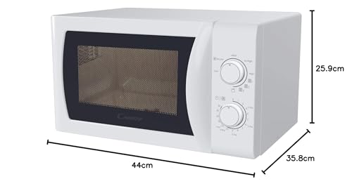 Candy Idea CMG20SMW Four Micro-ondes 700 W 20L, Fonction Gril, Fonction Décongélation, Plateau Tournant 25,5cm, 5 Niveaux de Puissance, Blanc