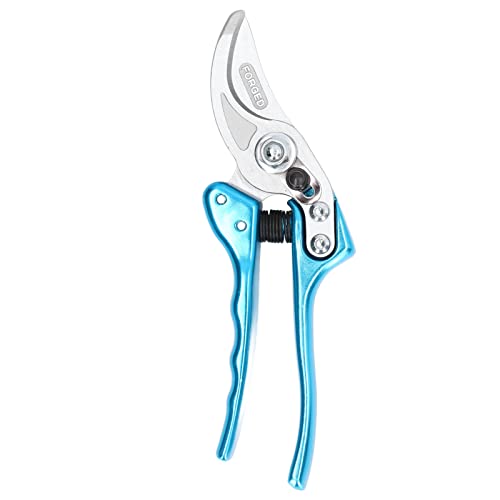 22mm剪定はさみ、庭用ハンドプルーナー、強化電気メッキスプリング接木ツール、果物の枝の花のトリミング用高性能炭素鋼、滑り止め人間工学に基づいたハンドル