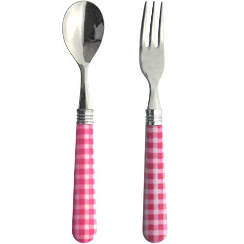 Nagao Epicheck Teaspoon Cake Fork, Red, 2-Piece Set, Made in Japan
