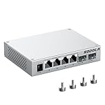 SODOLA 6 Port 2.5Gb Web Managed Switch, 4 x 2.5G Base-T Ports & 2 x 10G SFP+, Aluminum Cooling & Magnetic Mounting, Multi-Gigabit Network Switch for Homelab & Professional Networks, LACP/QoS/VLAN/IGMP