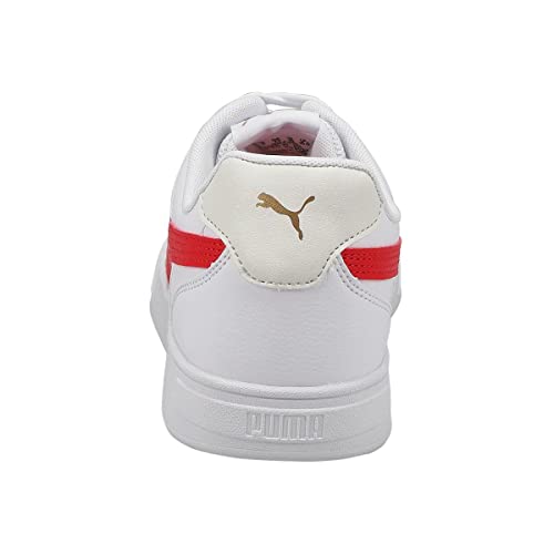 PUMA Men's Caven Lace Up Fashion Sneaker Wht/Rd/Gld 10.5 Medium US3