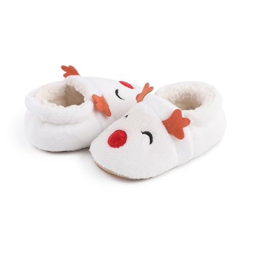 Kids Booties for Girls Soft Baby Santa Winter Warm Slippers Snow Boots Crib Shoes4