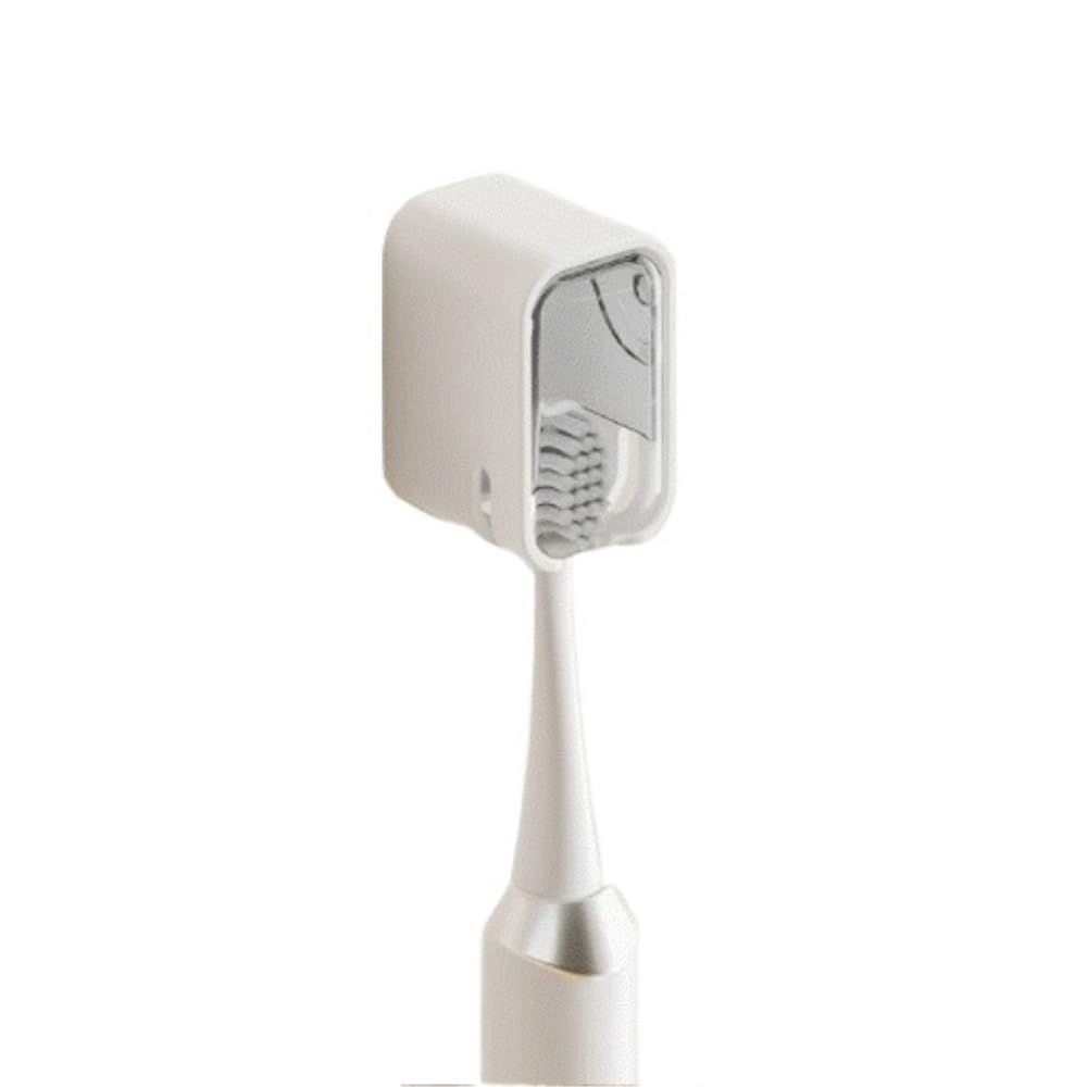 Portacepillo Dientes Soporte De Pared For Cepillos Dientes con Tapa, Almacenamiento Individual For Organizador(White)