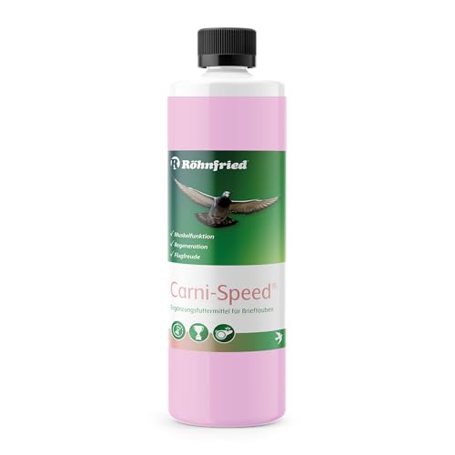 Röhnfried - Carni-Speed Konzentrat (10 ml/Liter Trinkwasser) | Mit L-Carnitin für den Fettstoffwechsel der Tauben | Regeneration & Flugfreude (500 ml)