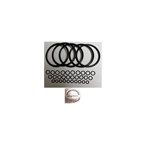 Universal Kegco type O-Ring Five Gasket Sets for Cornelius Home Brew Keg and Homebrewed With Pride keg sticker Cover