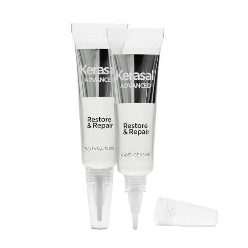 Image of Kerasal Restore & Repair Nail Care Brush, Healthier Looking Nails, 0.43 oz | Nail repair with Urea, Lactic Acid and Tea Tree Oil helps improve damaged nail appearance and smooth uneven texture.