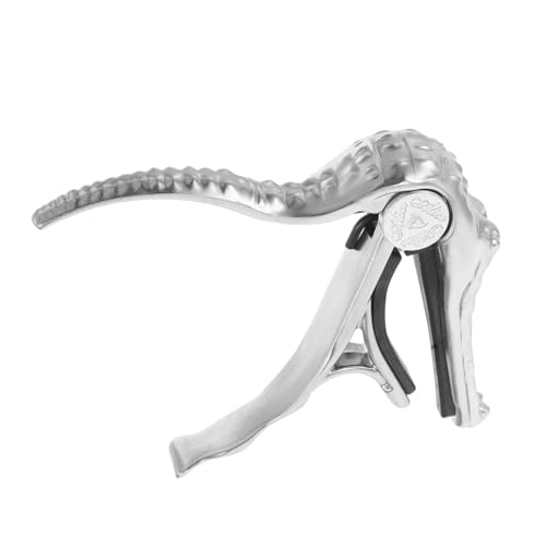 LIOOBO Alligator Guitar Capo Metal Kit for Acoustic Electric Guitars Secure Grip Precise Tuning Durable Accessory for Musicians Chrome Color