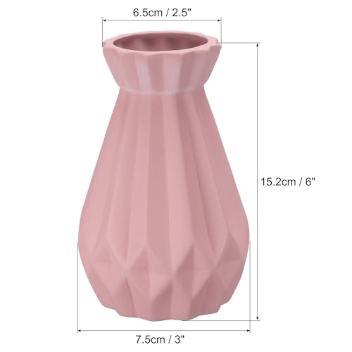 PATIKIL Flower Vase, Ceramic Vases for Flowers Minimalist Floral Vases Flower Arrangement Table Centerpieces for Home Room Decor Pink - Image 2