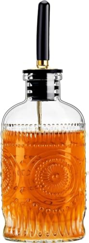 gegewawa 1pcs Glass Coffee Syrup Dispenser Bottles 7 OZ, Simple Syrup Bottles with Metal Pour Spout...