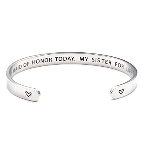 LParkin Maid of Honor Gift Bracelet My Maid of Honor Today My Sister