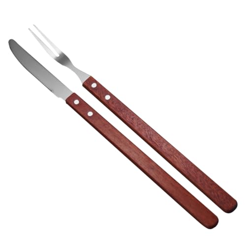HANABASS 1 Satz Grillbesteck Set mit Holzgriff Teiliges Barbecue Werkzeug für Steak und Grillgerichte Hochwertige und Langlebige Küchenausstattung für Outdoor Fans HANABASS 1 Satz Grillbesteck Set mit Holzgriff Teiliges Barbecue Werkzeug für Steak und Grillgerichte Hochwertige und Langlebige Küchenausstattung für Outdoor Fans