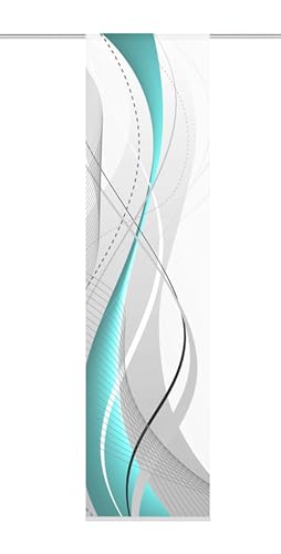 Home Fashion 87152-728 Panneau Japonais Polyester H:245 x W: 60 cm - PÉTROLE