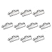 uxcell 60Pcs Ribbon End Crimp Clamps, 15mm Smooth Stainless Steel Pinch Cord End Clasps for DIY Bracelet Making, Silver Tone