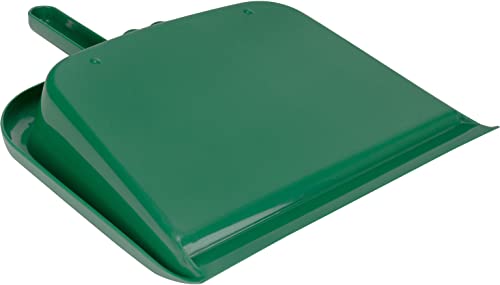 Image of SPARTA Large Handheld Dustpan with Hanging Hole, Heavy-Duty Plastic Dustpan with Wide Lip for Countertops and Surfaces, Plastic, 10 Inches, Green