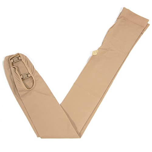 Image of DANCEYOU Ice Figure Skating Tights Footed /Over The Boot for Girls Womens 120 Denier High Stretch Tan 6 Sizes