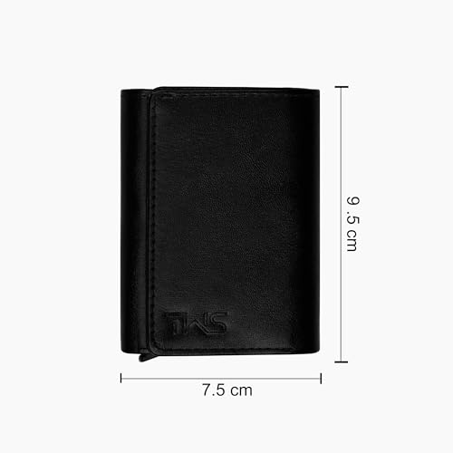 Image of The Wallet Store Maverick RFID Protected Minimalist Wallet, Pop-Up Cardholder, Scan-Proof Aluminium Case, Holds 8 Credit /Debit Cards, Slim Men's Wallet (Black-D)