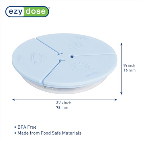 Image of Ezy Dose Weekly (7-Day) AM /PM Pill Organizer, Medicine Case, Soft Rainbow | Daily Vitamin Box & Supplement Planner, 3 Times a Day, Round Removable Compartments, Easy to Use, Travel-Friendly, BPA-Free