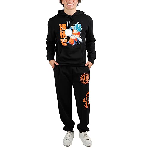 Bioworld Dragonball Super Mens Black Hoodie & Sweatpants ComboLarge