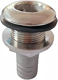 COZERI 64mm 3/4 Zoll Borddurchlass Verschraubung Mit Mutter Edelstahl Entlüftung Anschluss Universelle Borddurchbruch Lösung Für Boote Yachten Und Marine Anwendungen Hohe Qualität Langlebigkeit