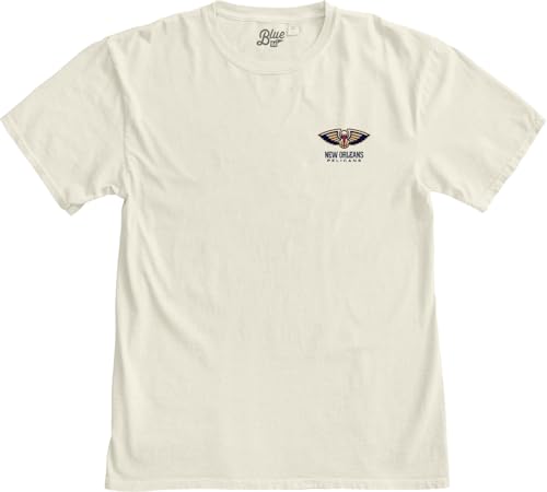 Image of Blue 84 NBA Unisex-Adult NBA Officially Licensed T-Shirt Ringspun Front /Back Ivory