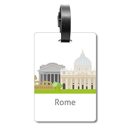Étiquette valise voyage Rome porte-adresse bagage cabine et sac de voyage