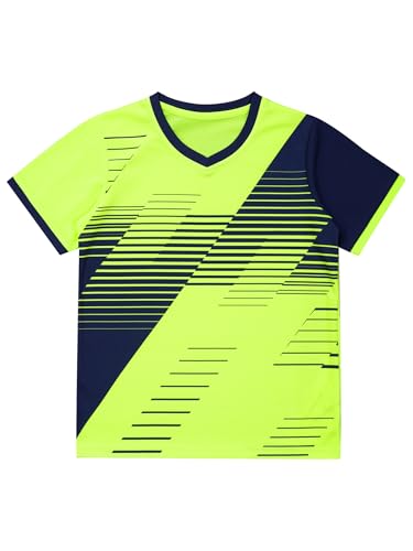 easyforever Kid Boy Soccer Jersey Sports Shirt Breathable Athletic Tops Quick Dry Fit Short Sleeve Tshirt for Sport Training3