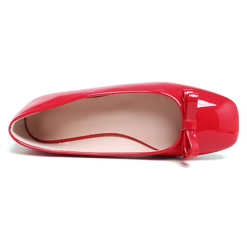 Image of Dear Time Women's Casual Foldable Ballet Flats Square Toe Ballerina Flats Shoes Comfortable