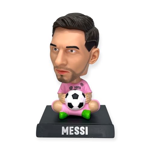 Image of AUGEN Messi D Action Figure Limited Edition Bobblehead with Mobile Holder for Car Dashboard, Office Desk & Study Table (Pack of 1)