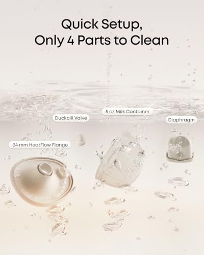 Image of eufy Security Heated Breast Pump Hands-Free E20, Wearable with Innovative HeatFlow, 3 Heat Levels, Optimized Rhythm via App, 300 mmHg Strong Suction, Leakproof, Ultra-Slim and Quiet for in-Bra Use