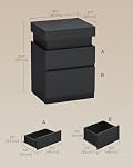 VASAGLE Kailyn Collection - Ensemble de 2 Tables de chevet avec des sorties de puissance, lis coulissants, tables de chene modernes avec LED Lumières, tableaux de fin, 2 Des tiroirs, 15.7 x 13.8 x 21.7 pouces, encre noire ULET840BC03