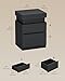 VASAGLE Kailyn Collection - Nightstand with Power Outlets, Sliding Lid, Modern Bedside Table with LED Lights, End Table, 2 Drawers, 15.7 x 18.9 x 26.8 Inches, Ink Black ULET650BC01S