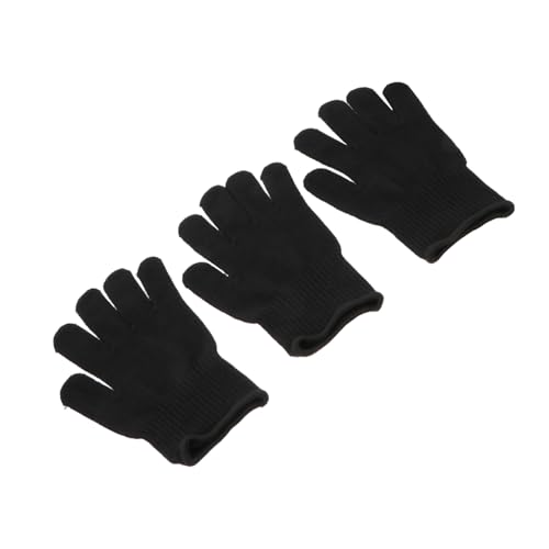 Didiseaon 3pcs Insulated Barber Shop Gloves Heat Mitten Elastic Cuff for Hair Curler