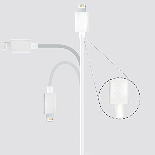 Promate iPhone Charger Cable Usb iPhone Lead 1.2 Meter Ultra-High Lifespan Sync And Charge Cable For iPhone 7 Plus 6/ 6 Plus/ 6S, Ipad Air 2, Ipad Pro - White