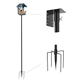 Vekniqo 79 Inch Mounting Pole Compatible with Bird Buddy-5 Base Heavy Duty and Adjusatble Pole Mount Compatible with Bird Buddy