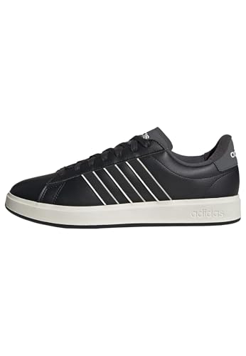 adidas Men's Grand Court 2.0 Sneaker, Black/Black/Off White, 9.5