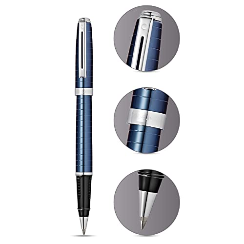 Image of Sheaffer Prelude Deep Blue w /Horizontal Line Engraving Rollerball Pen (E1916351)