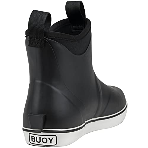 Image of Buoy Boots Women's Waterproof Ankle Rain Boots, Rubber Deck & Fishing Boots | Neoprene Lining, EVA Foam Insole, Slip-Resistant Non-Marking Outsole for Comfortable Traction on Boats, Farms & Wet Ground
