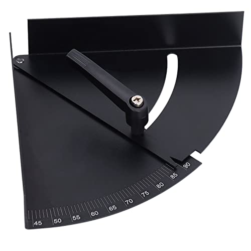 XHTLLO Variable Angle Fixture, High Hardness Woodworking Angle Clamp Fixer Black Paint Finish, Adjustable Screw, Accurate Lottomr Calibration, Clear Scale, Woodworking Tool(90°)