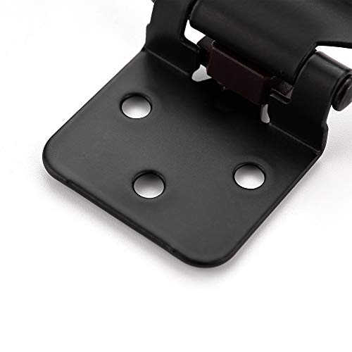 Ravinte 50 Pack 25 Pairs 1/2" Overlay Cabinet Door Hinges Kitchen Black Semi-Concealed Hinges Face Mount Self-Closing Cabinet Hardware with Bumpers & Screwdriver - Image 4