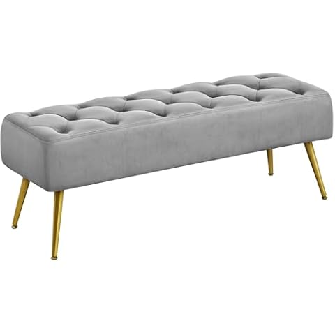 Yaheetech Velvet Ottoman Bench Cover