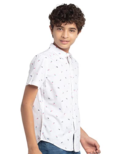 Image of Under Fourteen Only Solid Regular Fit Shirts for Boys