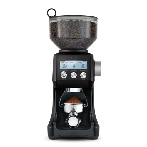 Sage - The Smart Grinder Pro - Conical Burr Coffee Grinder - Programmable, Automatic - 450g Coffee Bean Capacity, 60 Precise Grind Settings - Black Truffle