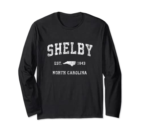 Shelby North Carolina NC - Diseño deportivo vintage Manga Larga