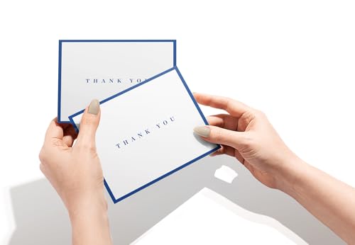 Image of Twigs Paper Simple Thank You Cards, 12 Blank Note Cards with Envelopes | Small size, gratitude & appreciation notes, minimalist design, all-occasion stationery, bulk value set