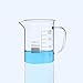 Zlewka z Podziałką, Szklana Miarka z Uchwytem, Zlewka z Miarką z Dziobkiem, Cylindry Miarowe do Laboratorium, Szkoły, Domu, Pojemnik na Płyny 200ml