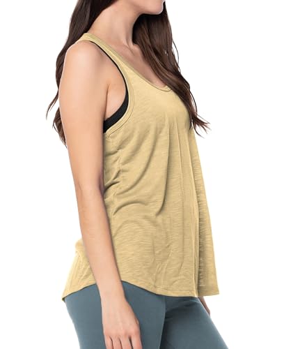 Image of Sexy Basics Women's Everyday Flowy Burnout Slub Racer Back Tanks | Active Workout Tops | Multi Packs & Colors